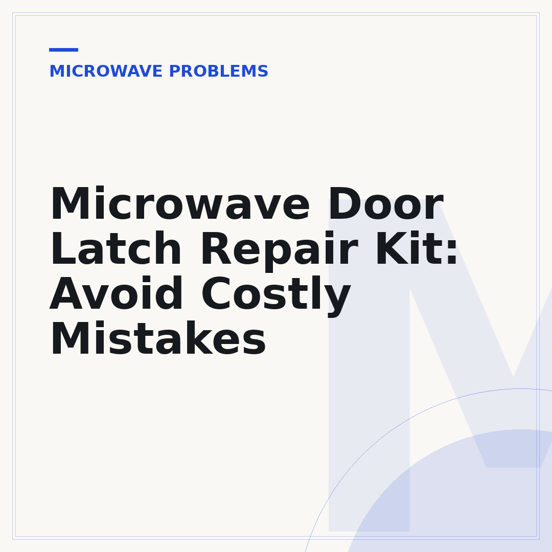 Microwave Door Latch Repair Kit: Avoid Costly Mistakes