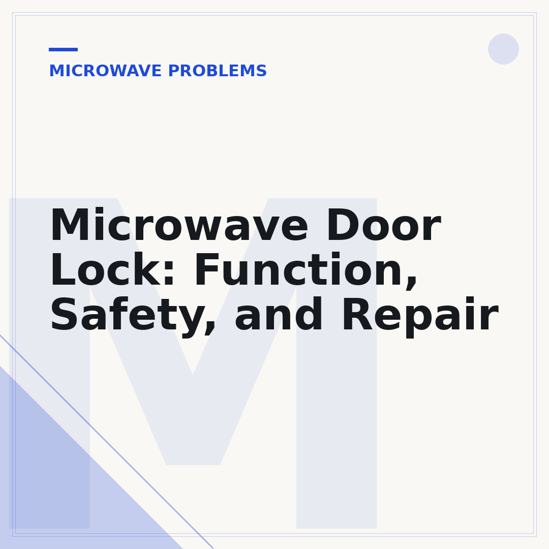 Microwave Door Lock: Function, Safety, and Repair