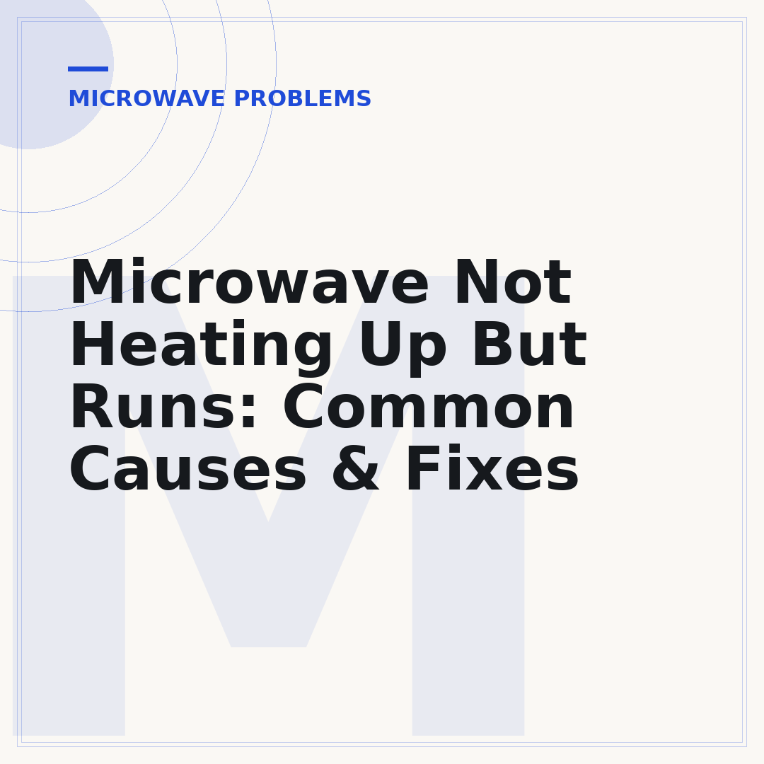 Microwave Not Heating Up But Runs: Common Causes & Fixes