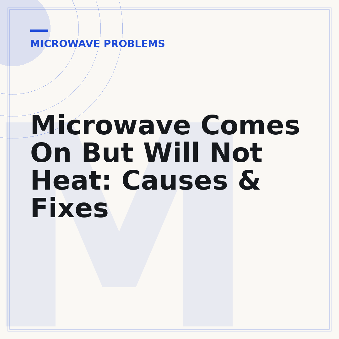 Microwave Comes On But Will Not Heat: Causes & Fixes