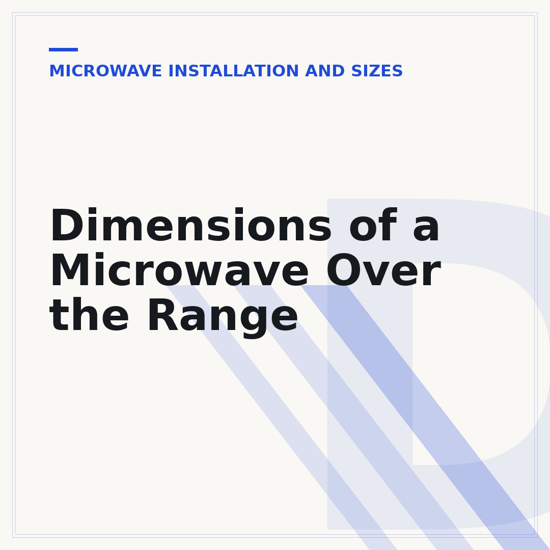 Dimensions of a Microwave Over the Range