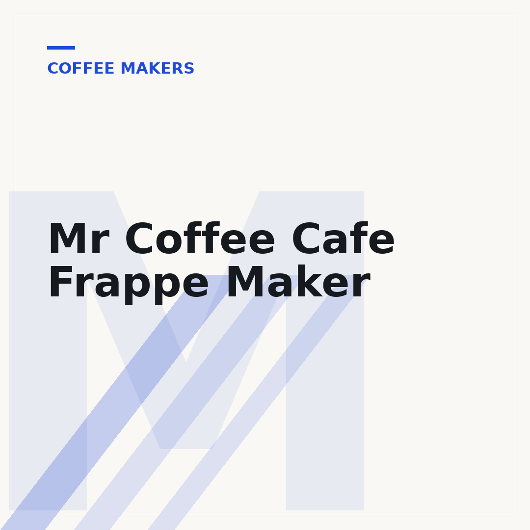 Mr Coffee Cafe Frappe Maker