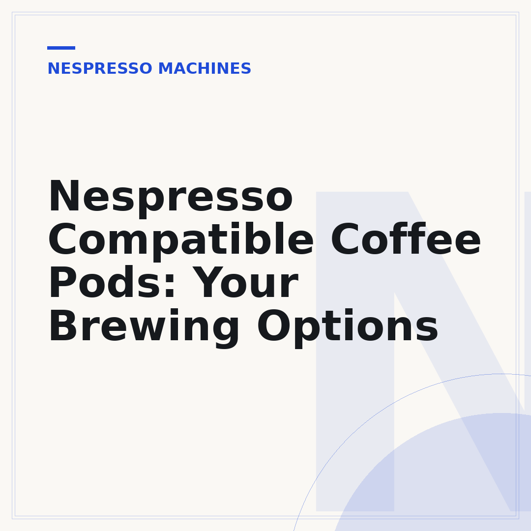 Nespresso Compatible Coffee Pods: Your Brewing Options