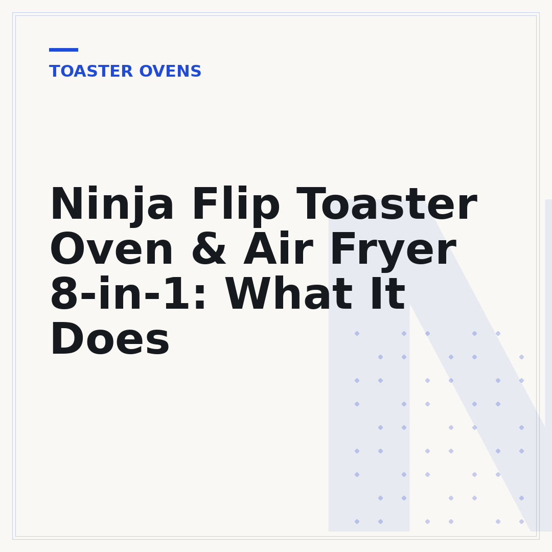 Ninja Flip Toaster Oven & Air Fryer 8-in-1: What It Does