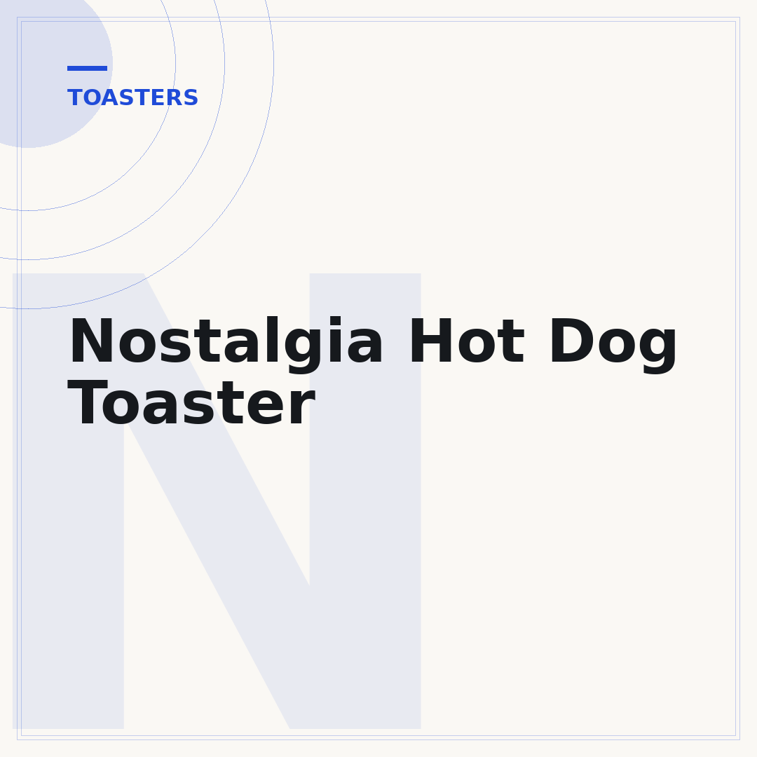 Nostalgia Hot Dog Toaster