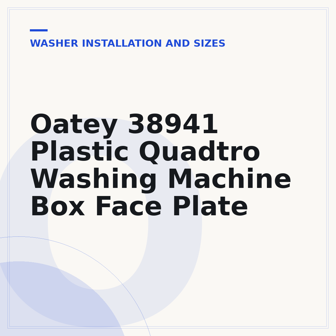 Oatey 38941 Plastic Quadtro Washing Machine Box Face Plate