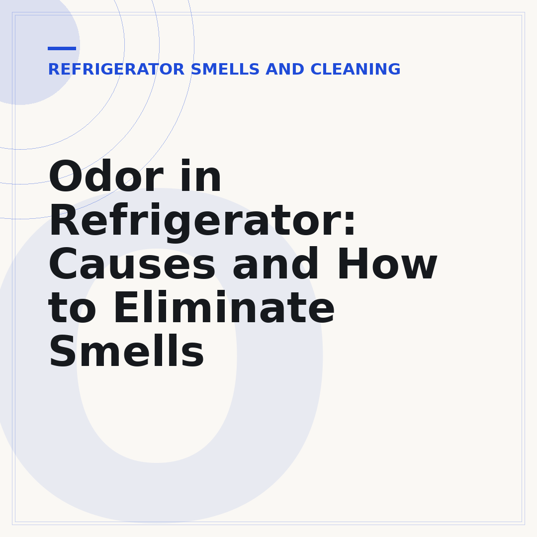 Odor in Refrigerator: Causes and How to Eliminate Smells