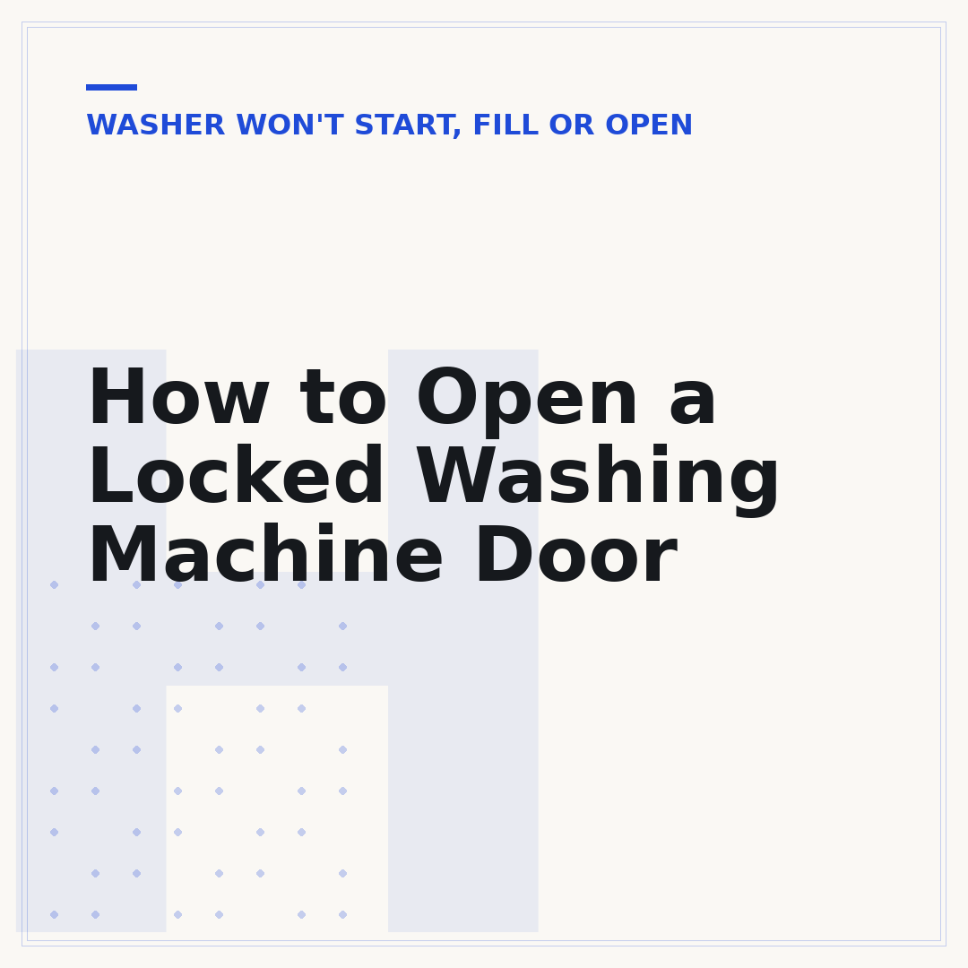 How to Open a Locked Washing Machine Door