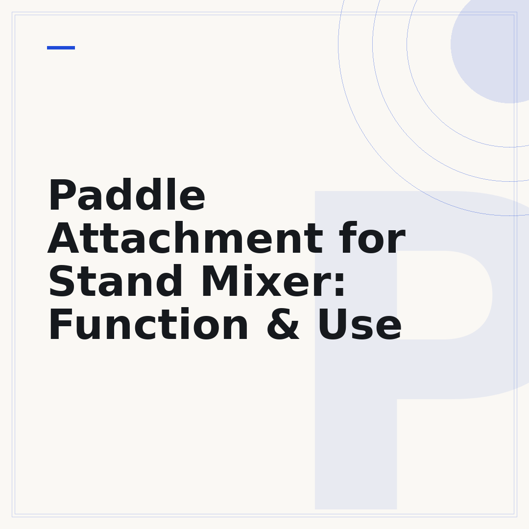 Paddle Attachment for Stand Mixer: Function & Use