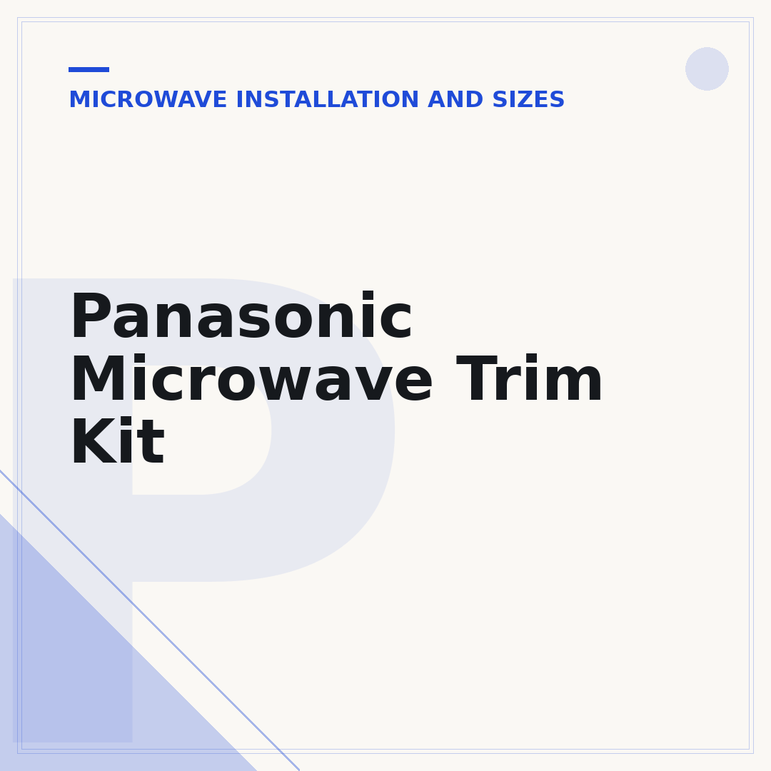 Panasonic Microwave Trim Kit