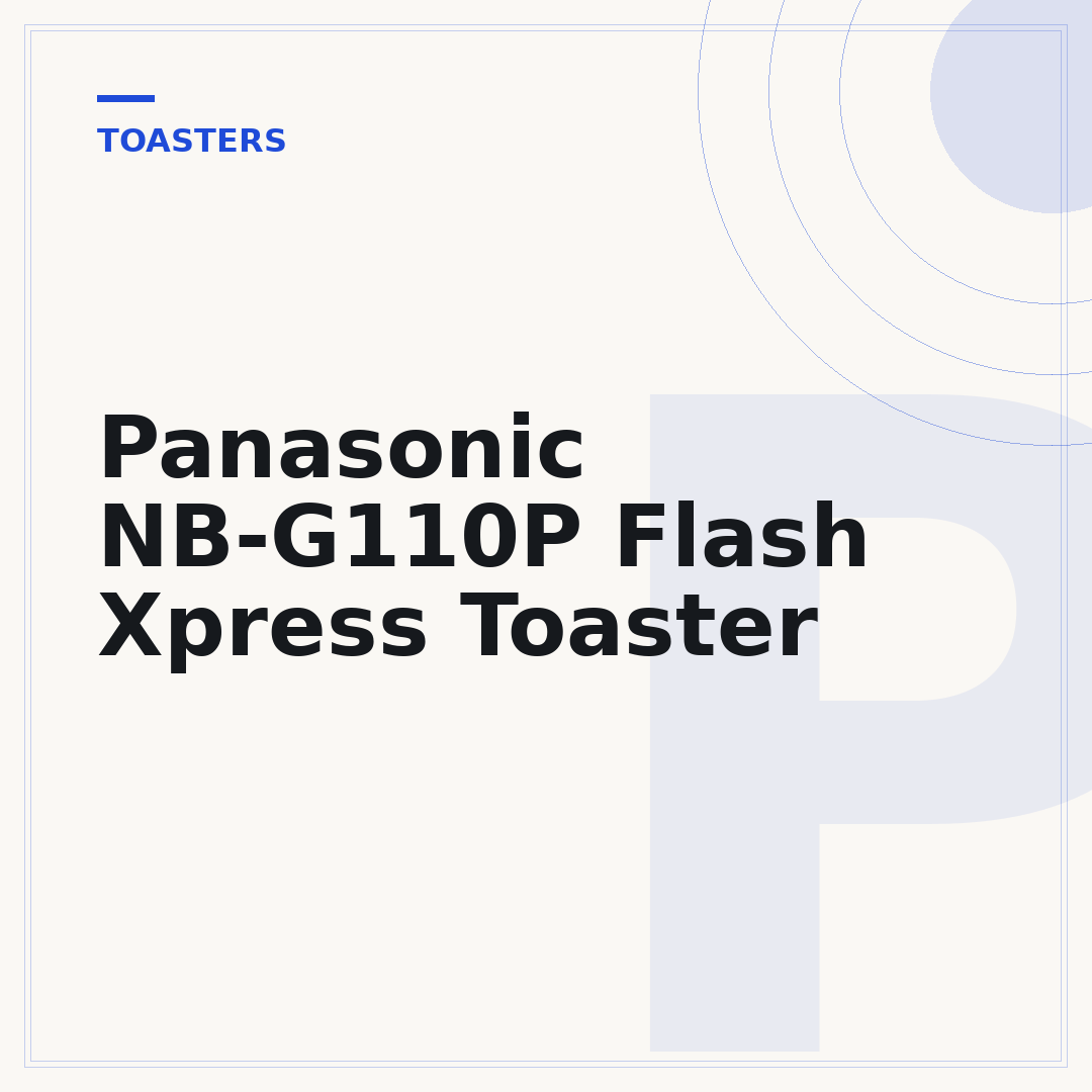 Panasonic NB-G110P Flash Xpress Toaster