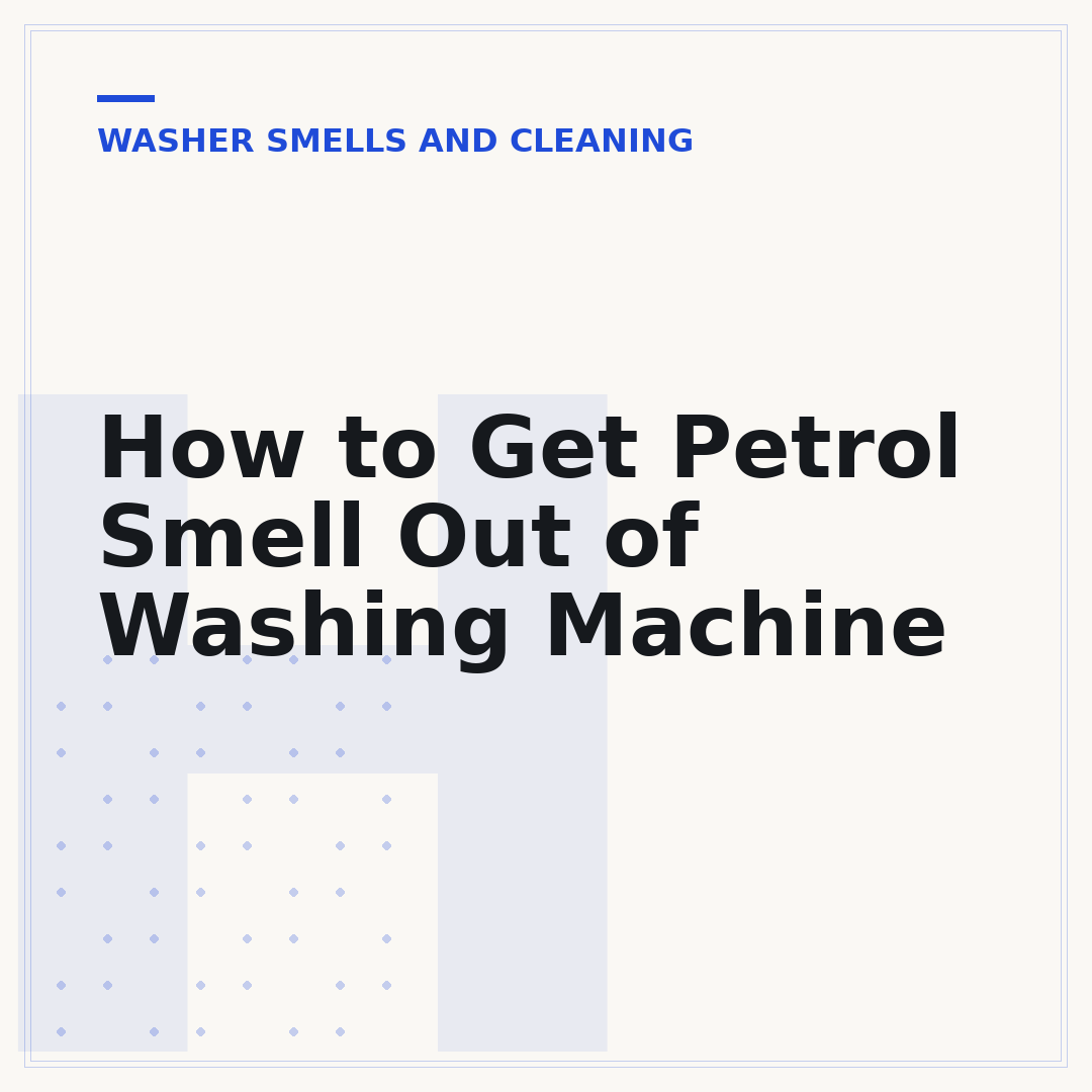 How to Get Petrol Smell Out of Washing Machine