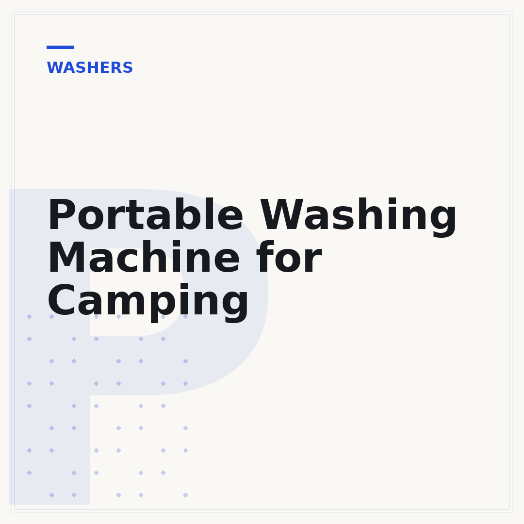 Portable Washing Machine for Camping