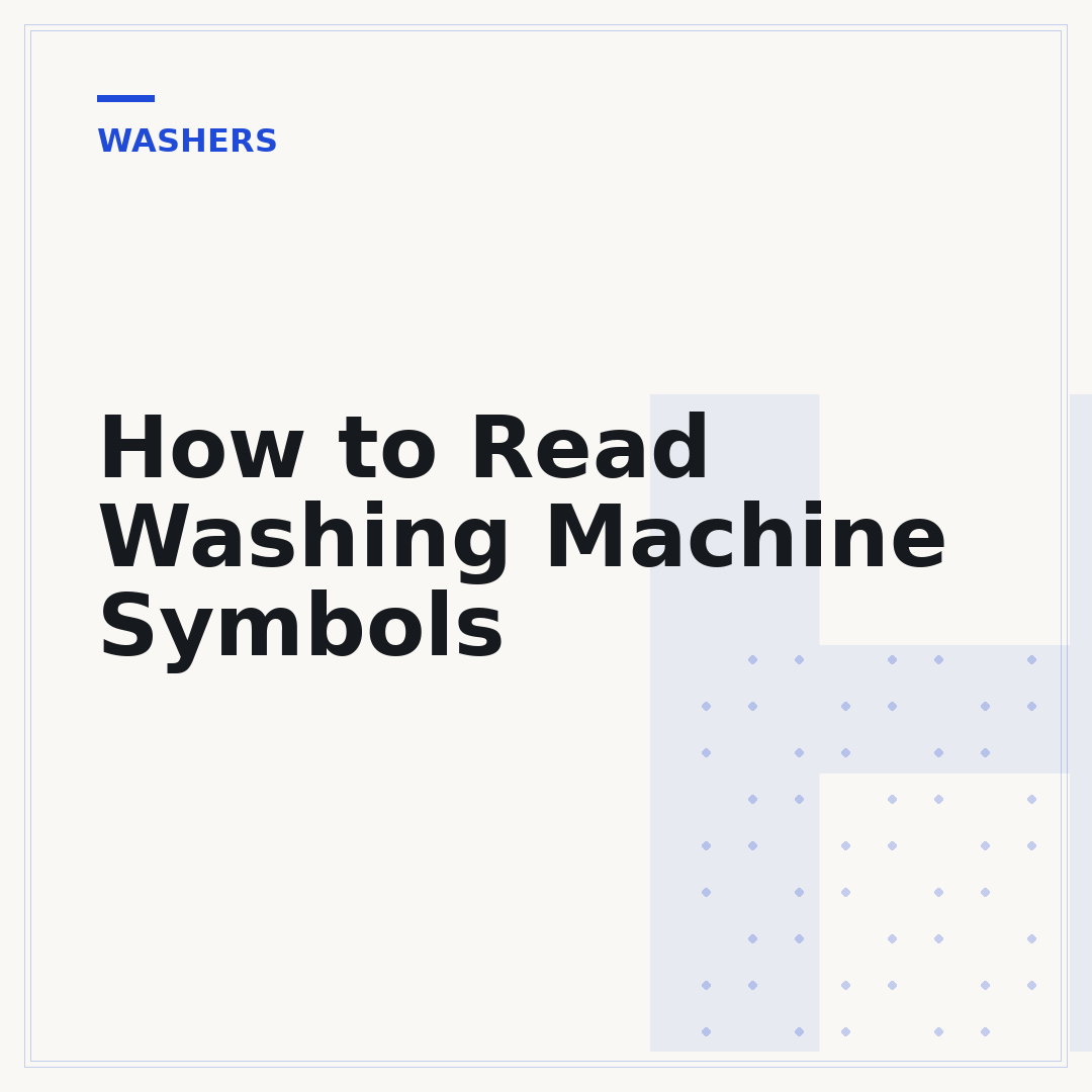 How to Read Washing Machine Symbols