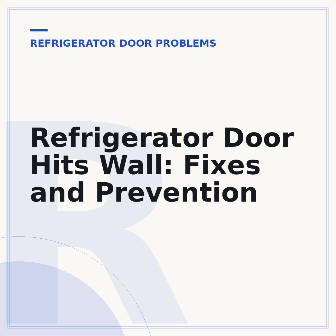 Refrigerator Door Hits Wall: Fixes and Prevention