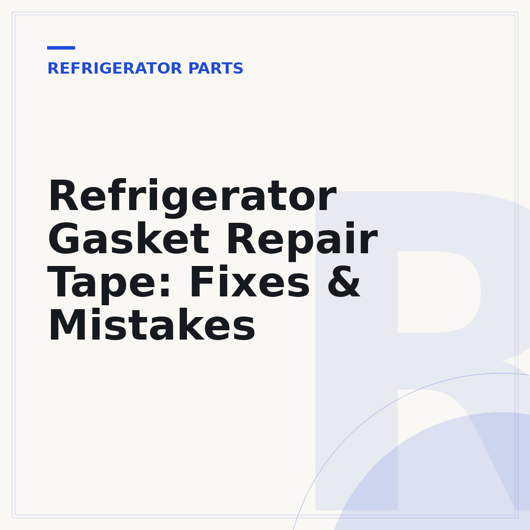 Refrigerator Gasket Repair Tape: Fixes & Mistakes