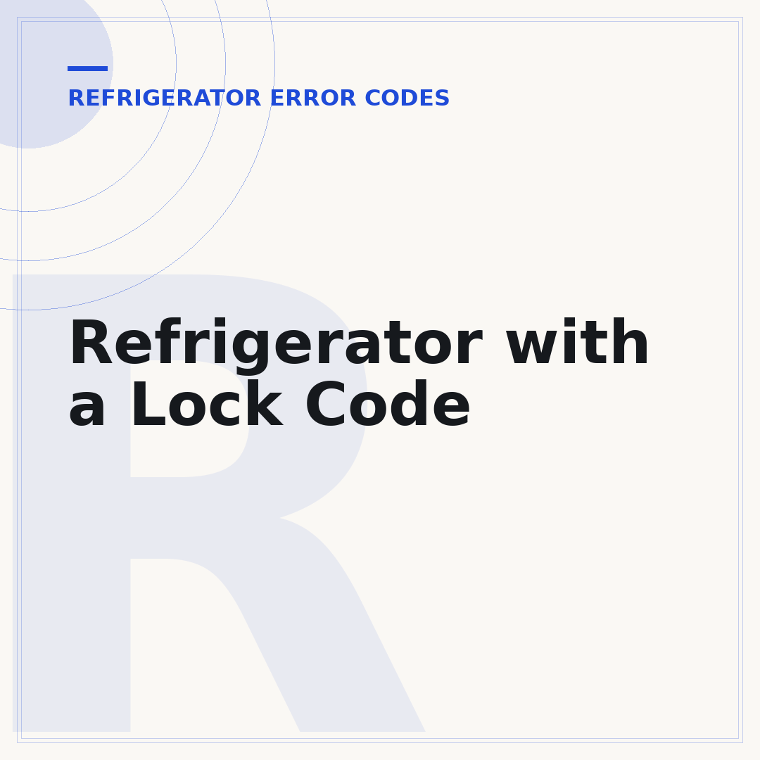 Refrigerator with a Lock Code