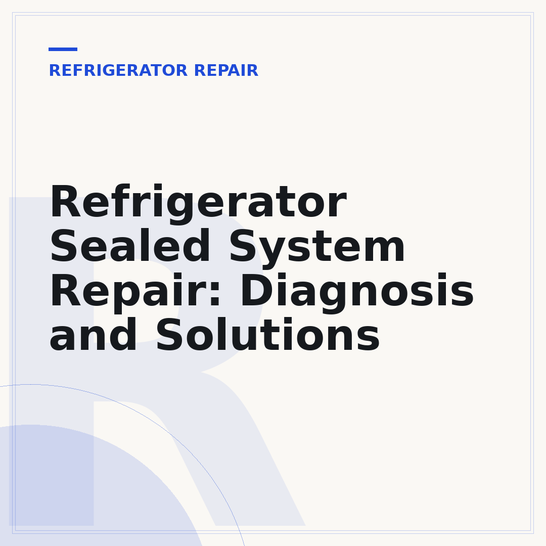 Refrigerator Sealed System Repair: Diagnosis and Solutions