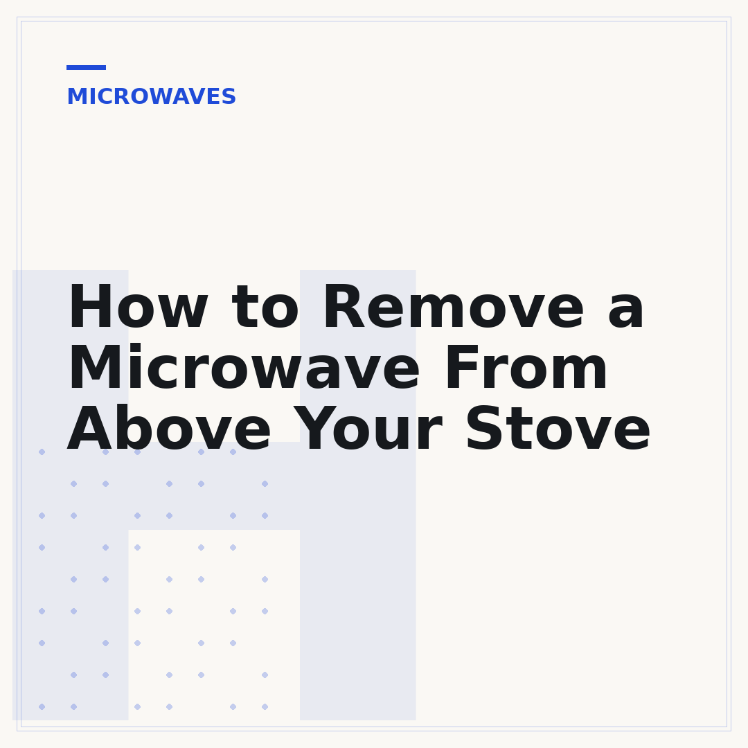 How to Remove a Microwave From Above Your Stove
