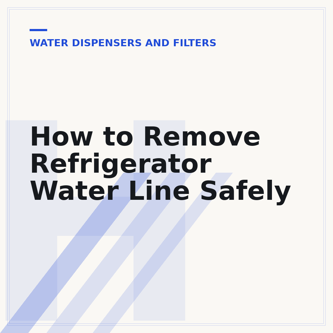 How to Remove Refrigerator Water Line Safely