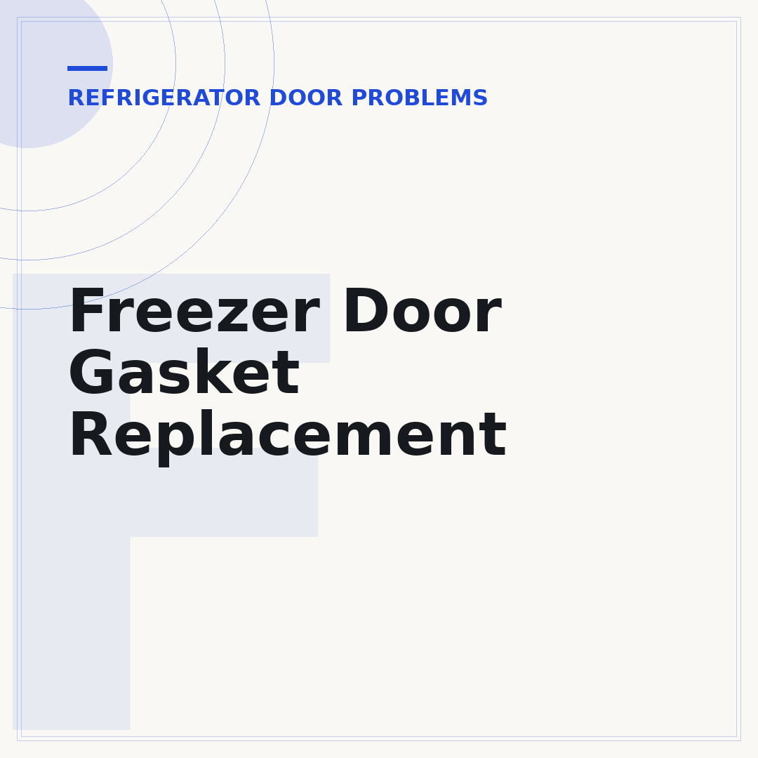 Freezer Door Gasket Replacement