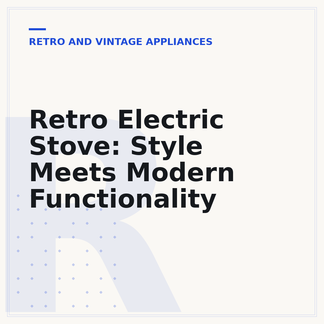 Retro Electric Stove: Style Meets Modern Functionality