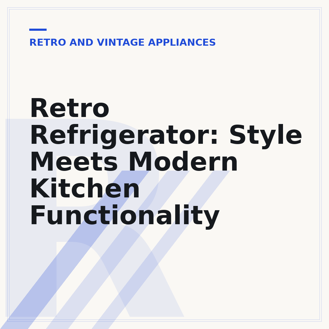 Retro Refrigerator: Style Meets Modern Kitchen Functionality