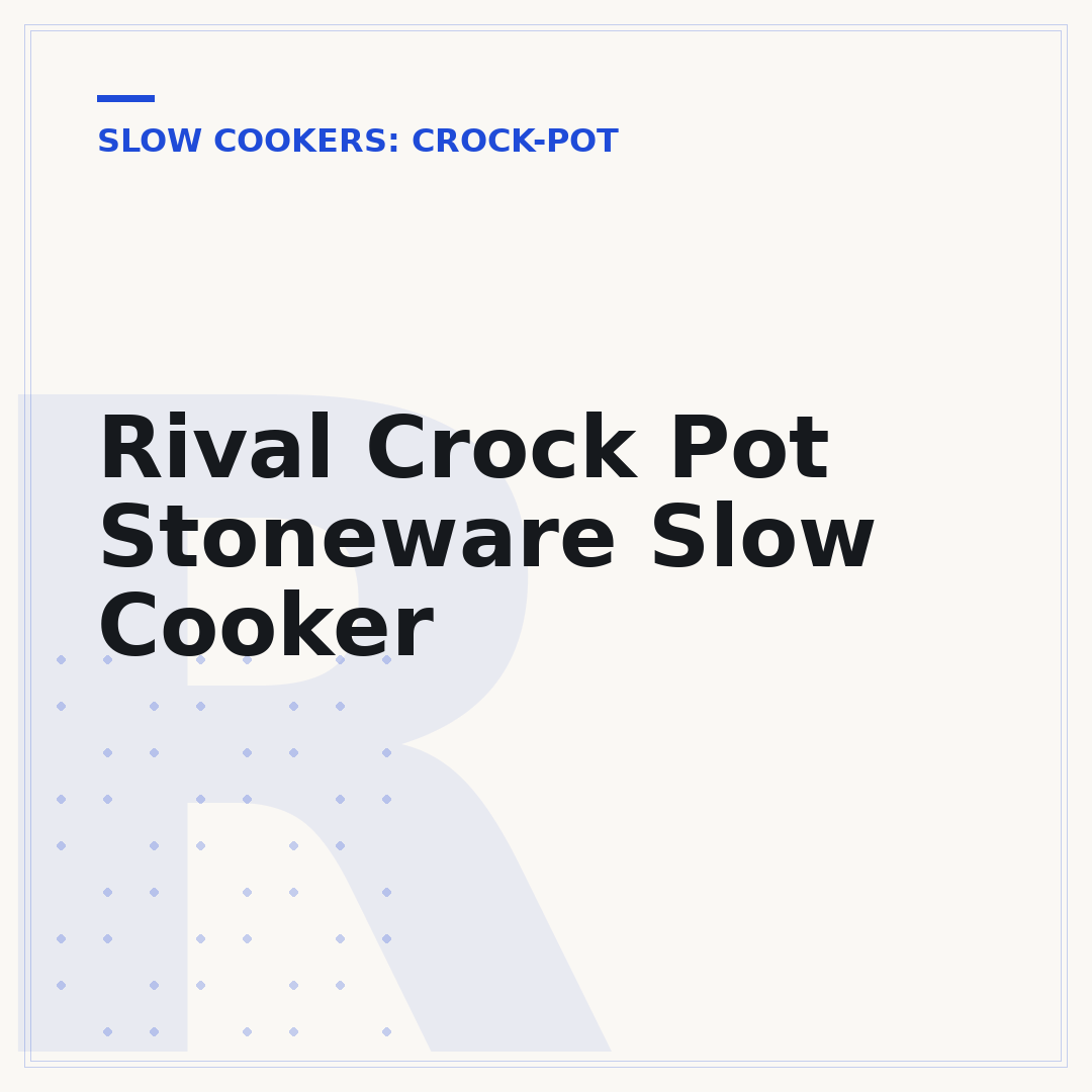 Rival Crock Pot Stoneware Slow Cooker