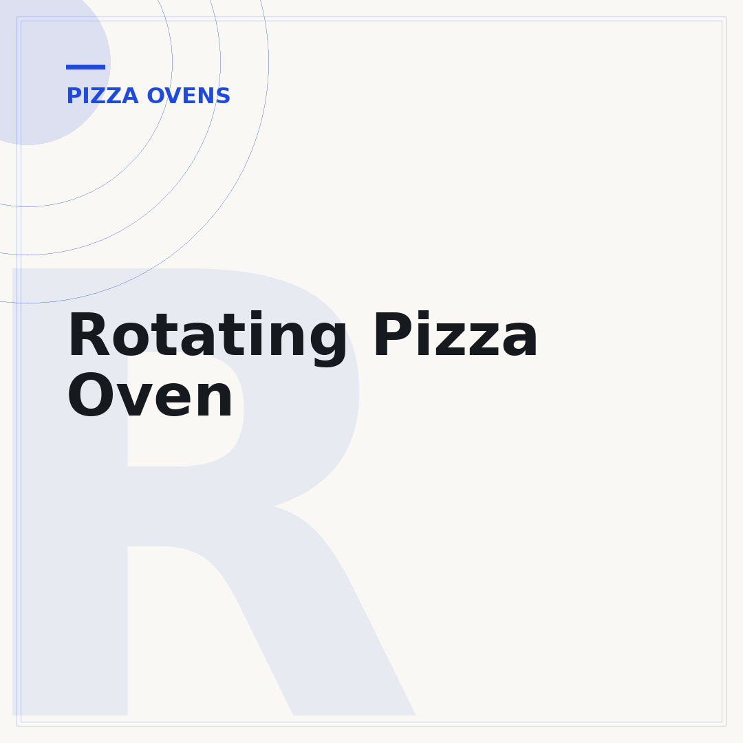 Rotating Pizza Oven