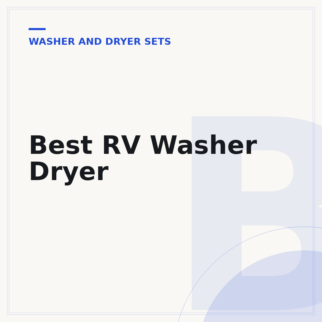 Best RV Washer Dryer