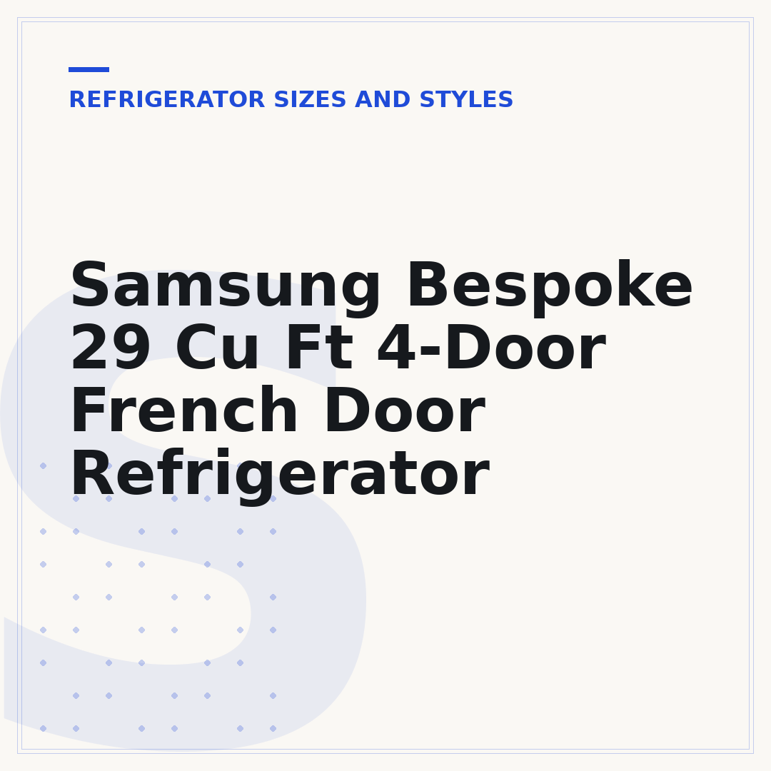 Samsung Bespoke 29 Cu Ft 4-Door French Door Refrigerator