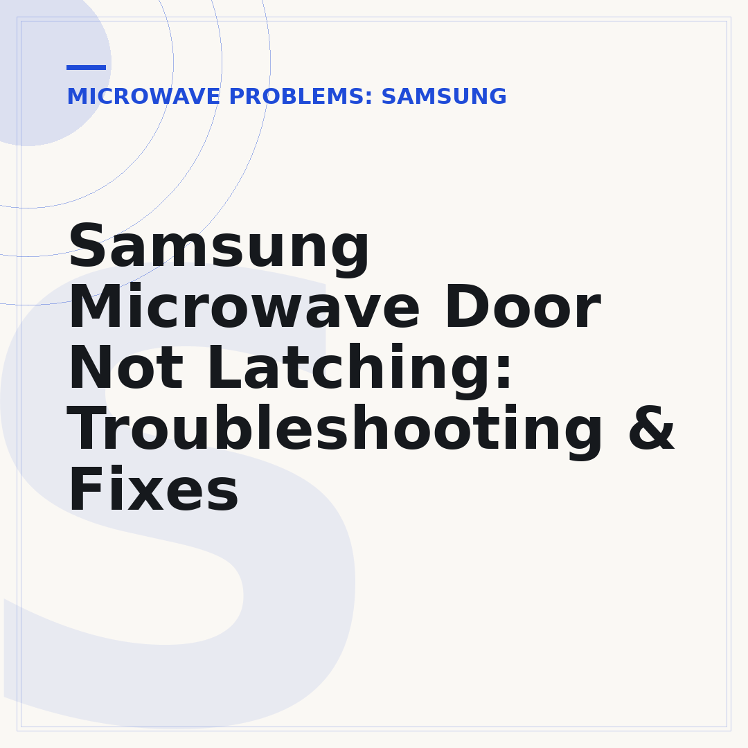 Samsung Microwave Door Not Latching: Troubleshooting & Fixes