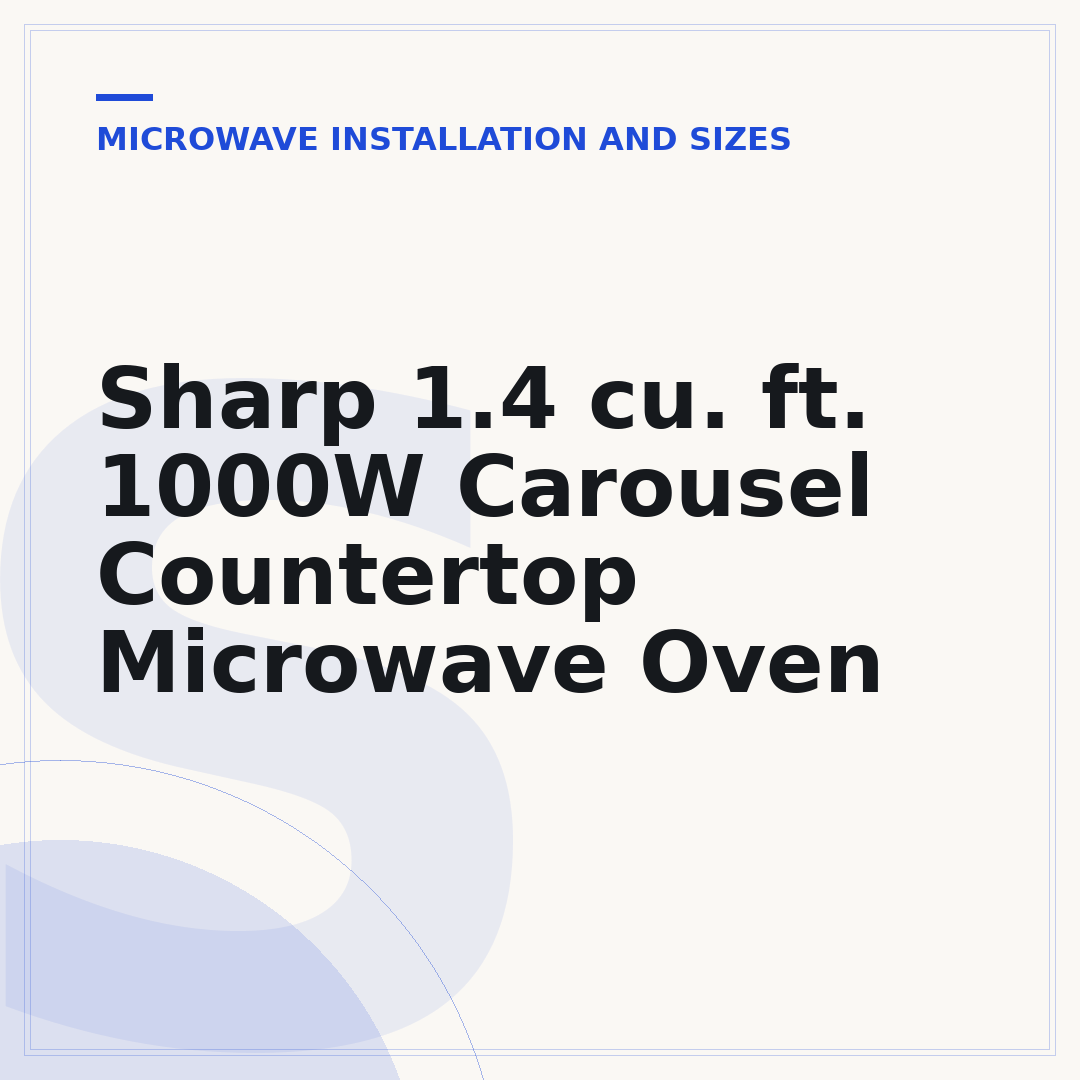 Sharp 1.4 cu. ft. 1000W Carousel Countertop Microwave Oven