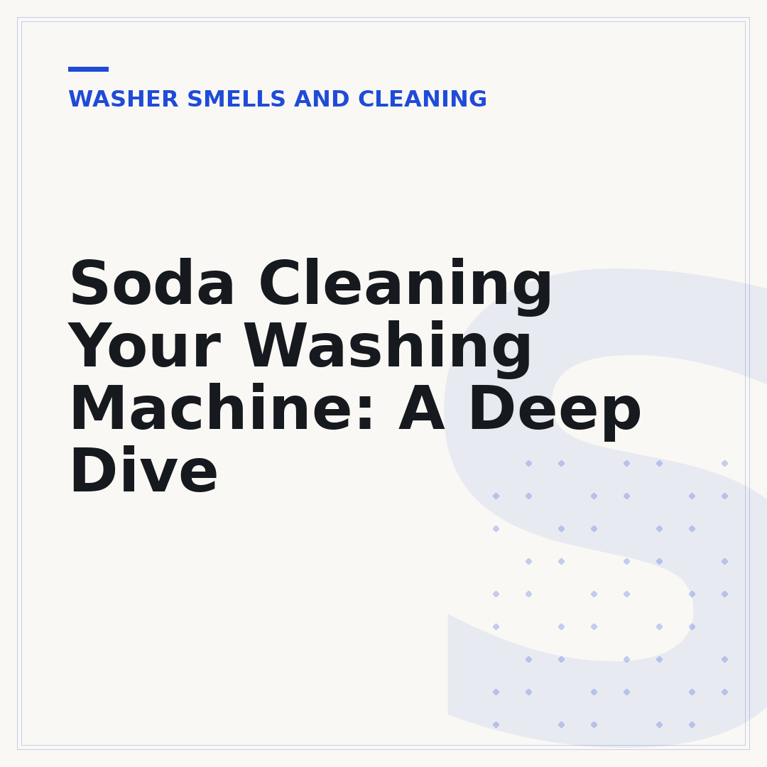 Soda Cleaning Your Washing Machine: A Deep Dive