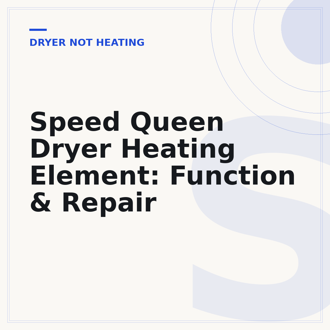 Speed Queen Dryer Heating Element: Function & Repair