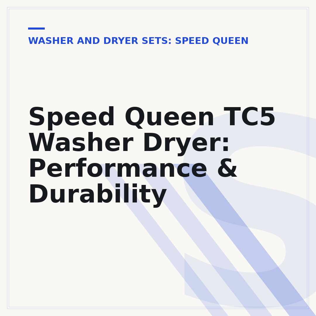 Speed Queen TC5 Washer Dryer: Performance & Durability