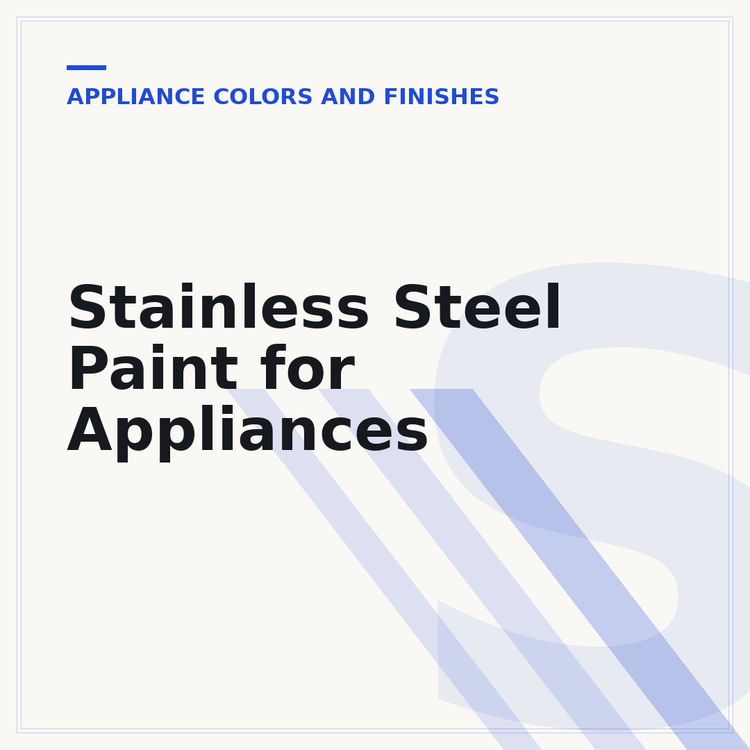 Stainless Steel Paint for Appliances