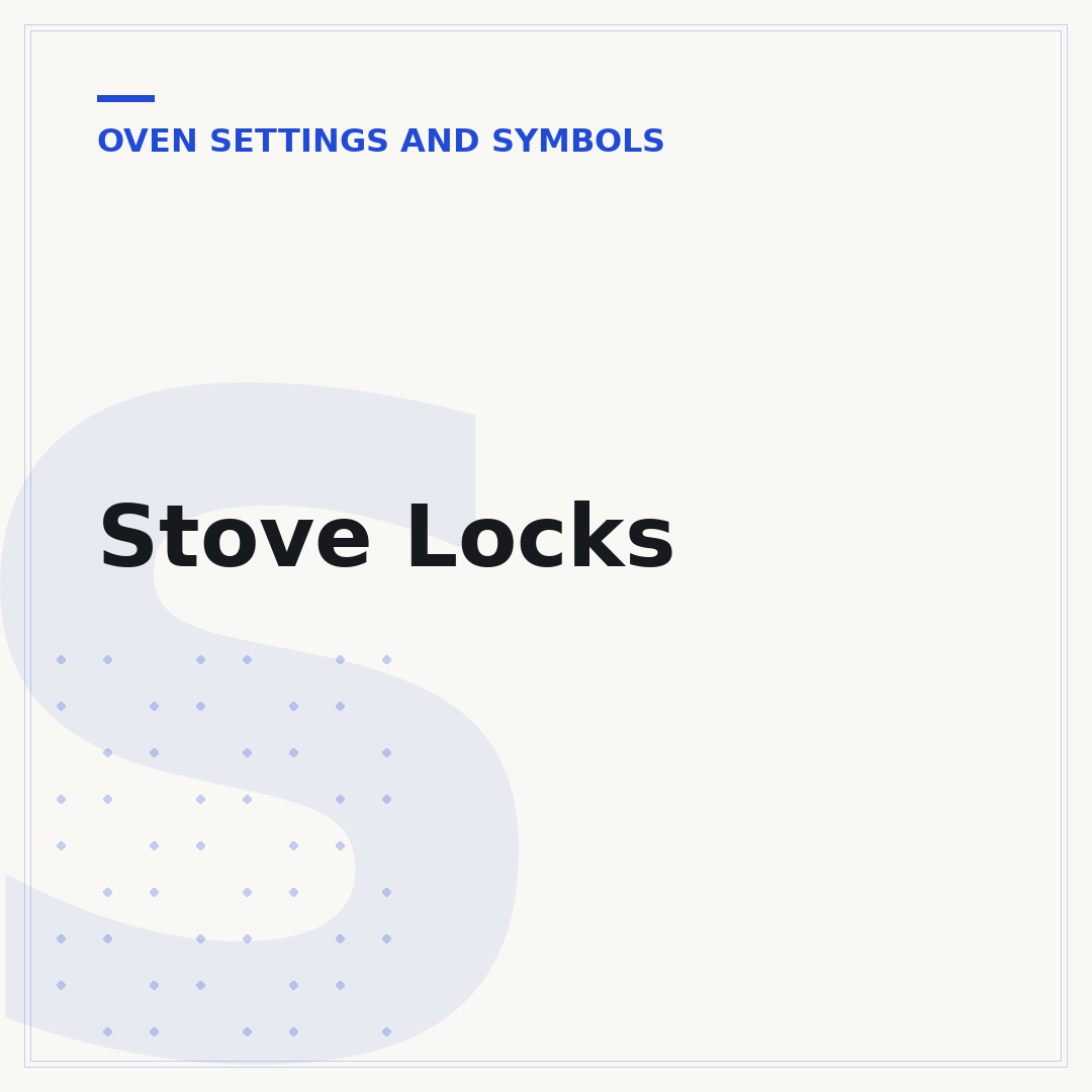 Stove Locks