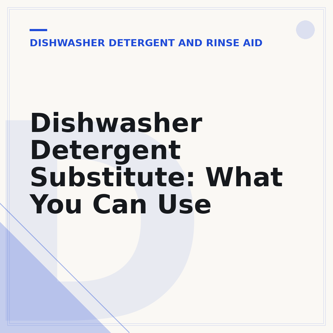 Dishwasher Detergent Substitute: What You Can Use