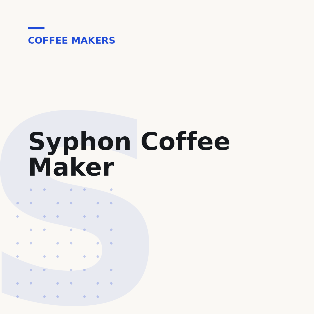 Syphon Coffee Maker