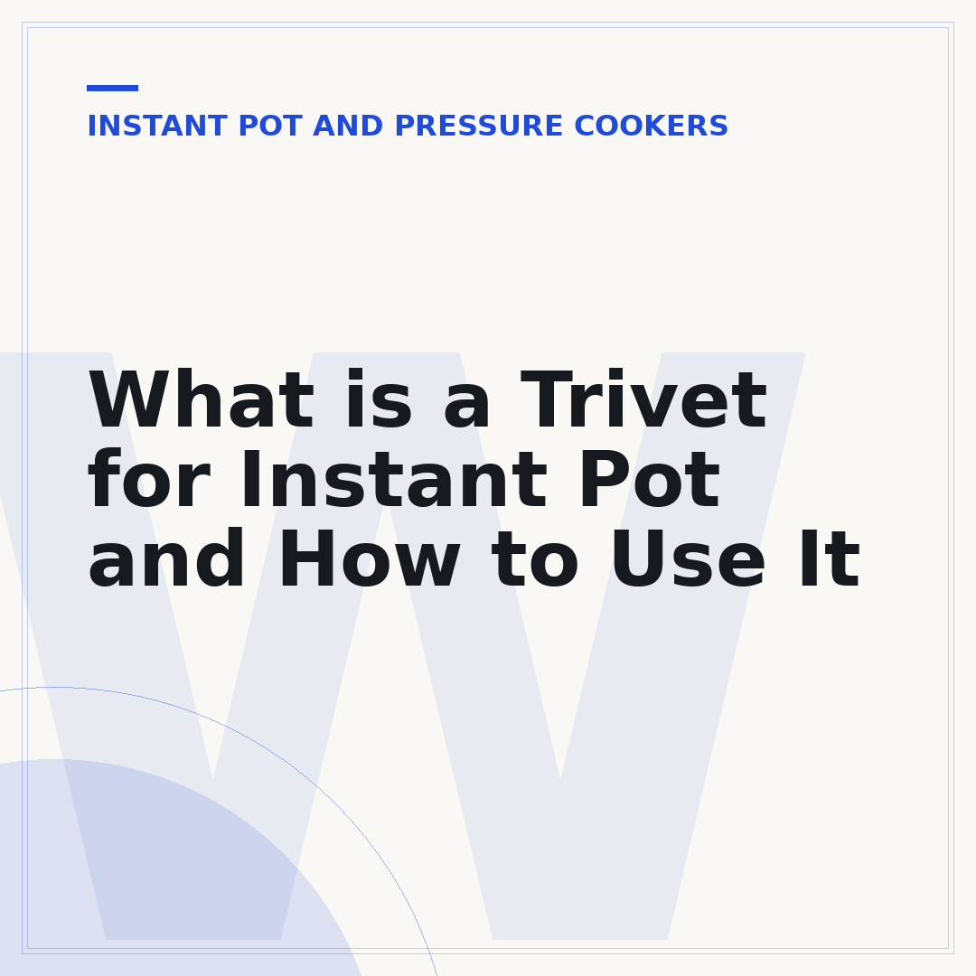 What is a Trivet for Instant Pot and How to Use It