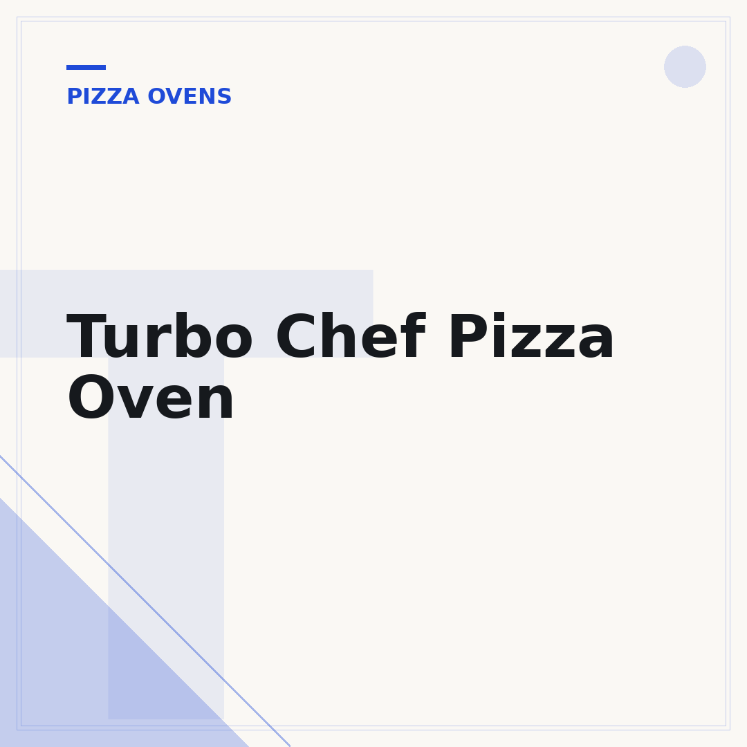 Turbo Chef Pizza Oven