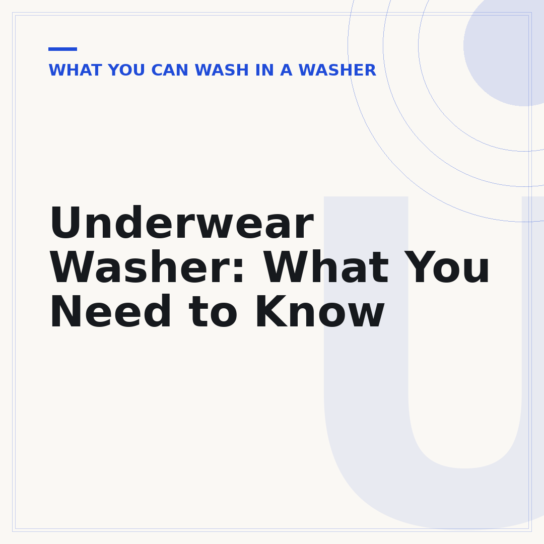 Underwear Washer: What You Need to Know