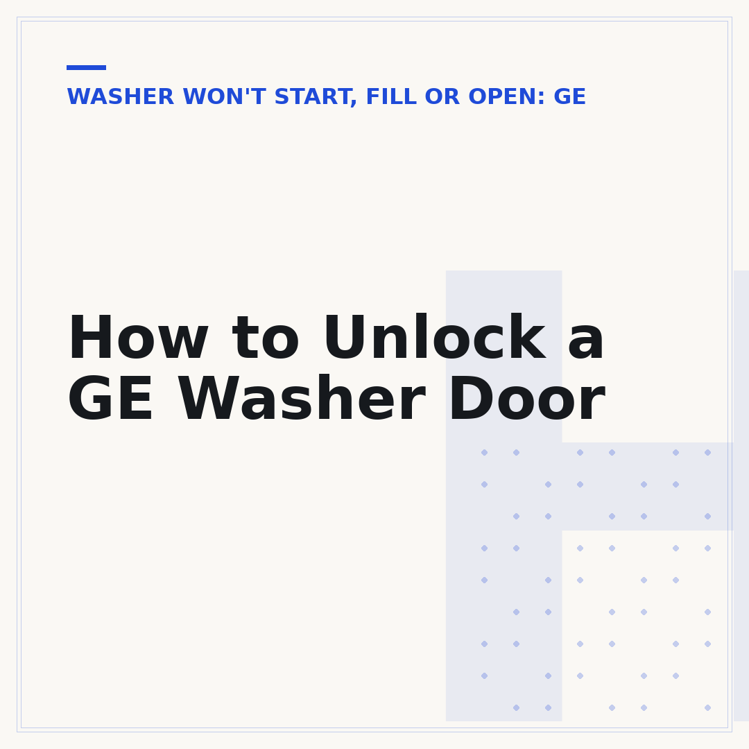 How to Unlock a GE Washer Door