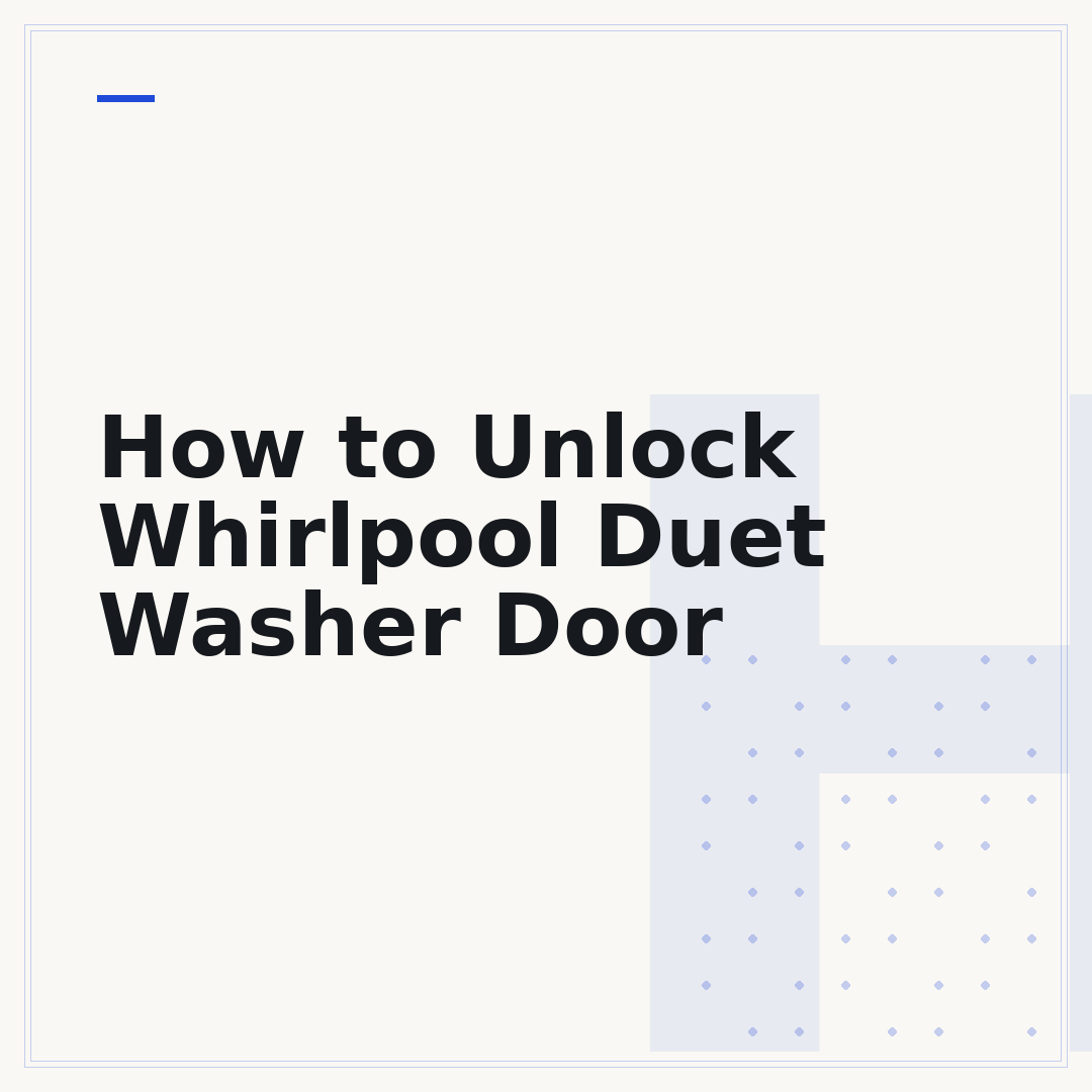 How to Unlock Whirlpool Duet Washer Door