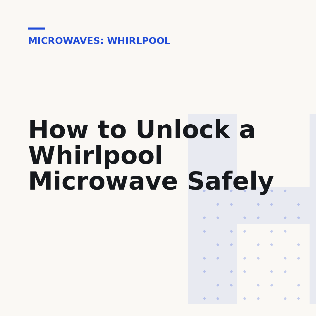 How to Unlock a Whirlpool Microwave Safely