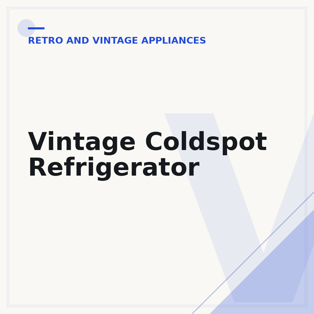 Vintage Coldspot Refrigerator