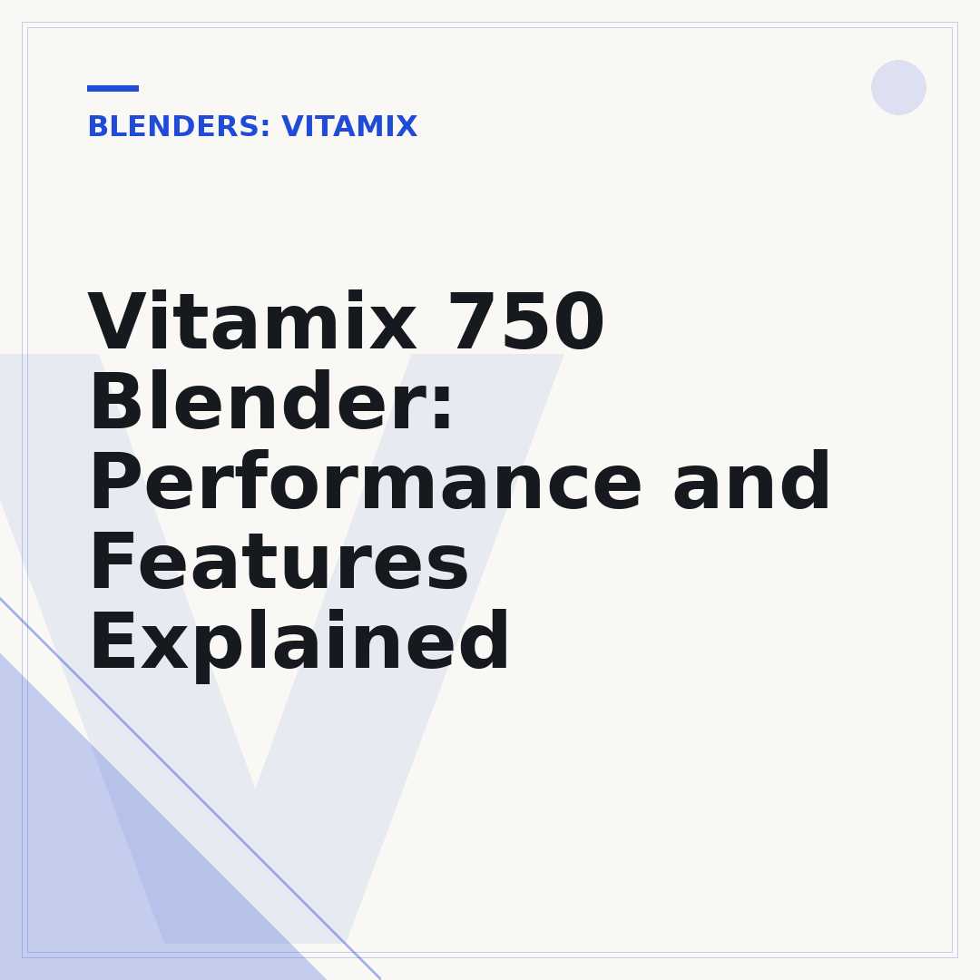 Vitamix 750 Blender: Performance and Features Explained