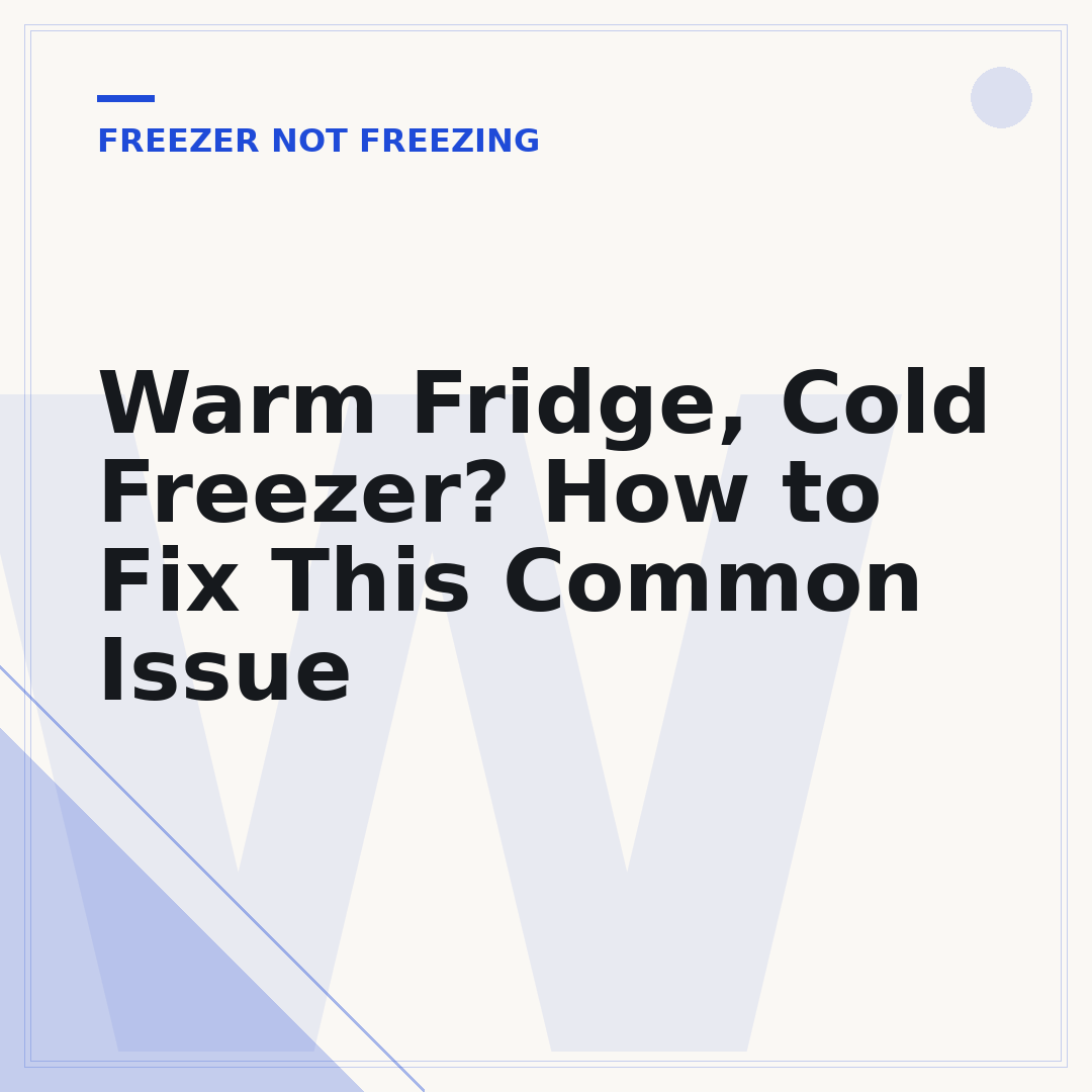 Warm Fridge, Cold Freezer? How to Fix This Common Issue