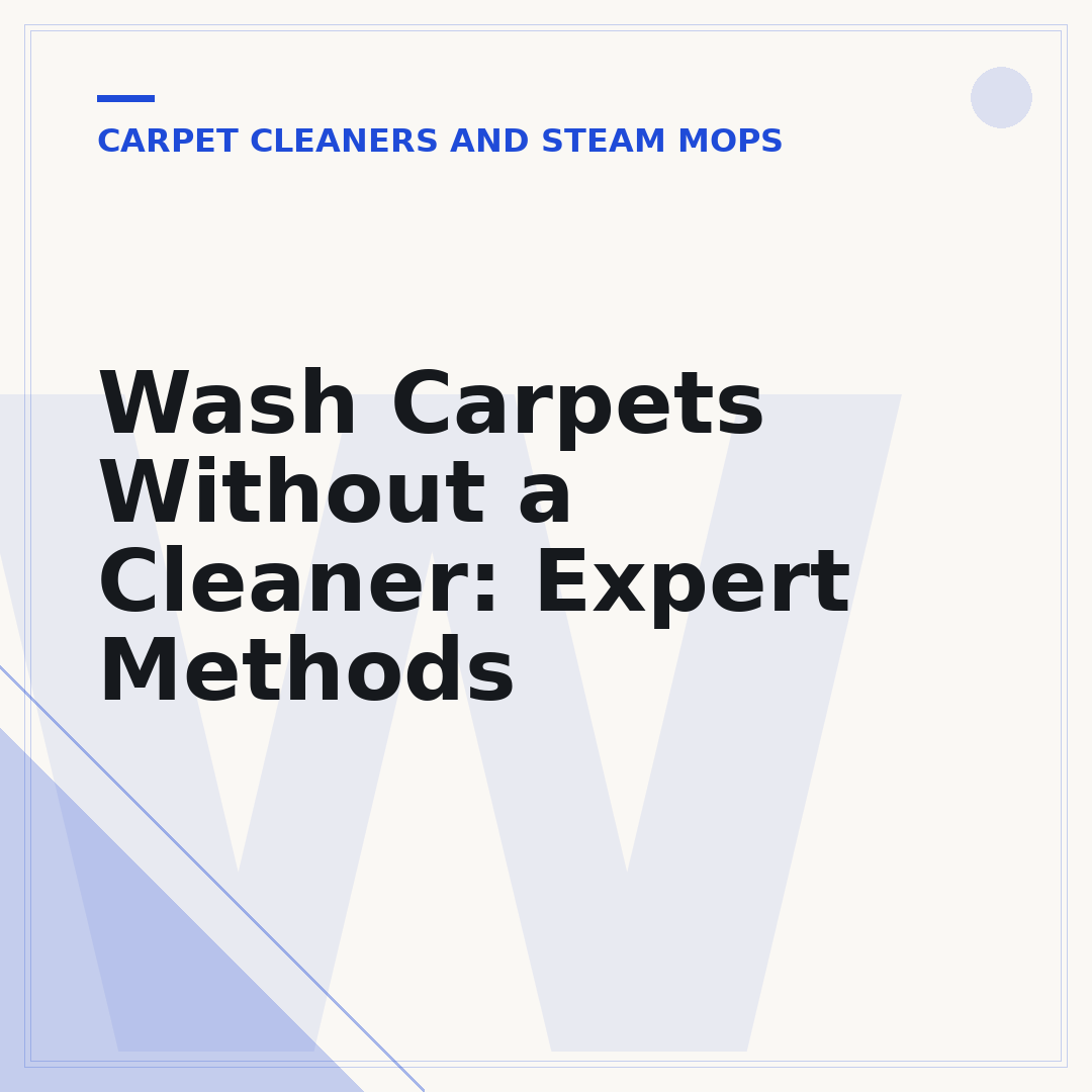 Wash Carpets Without a Cleaner: Expert Methods